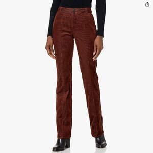 PAIGE Women's Naomi Seaming Details Slight Bootcut Pants in Bronze Dust size 33